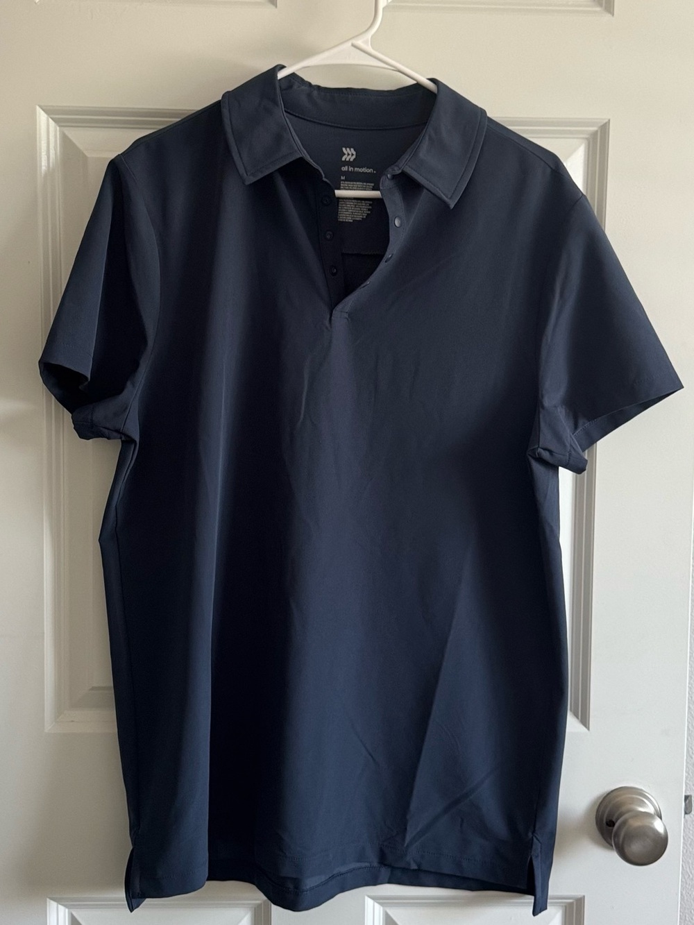 all in motion Men's Navy Short-Sleeve Polo